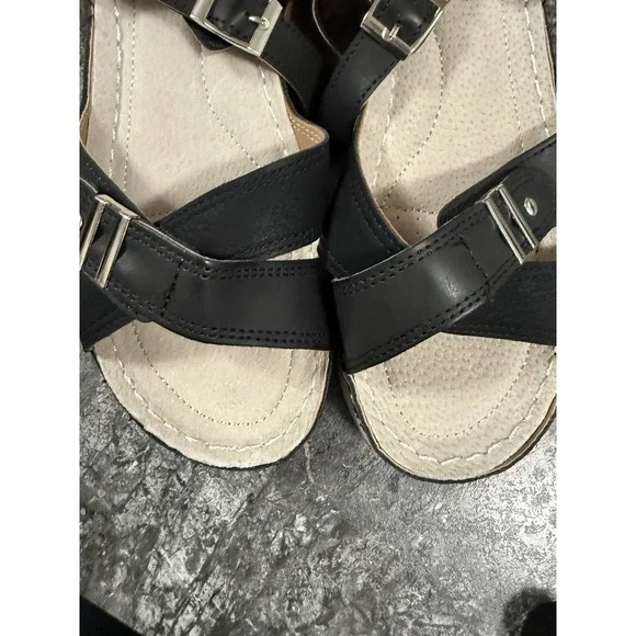 Patrizia By Spring Step Womens Cirielle Wedge Sandal‎ Comfort Walk Black 41/10 - Picture 9 of 12